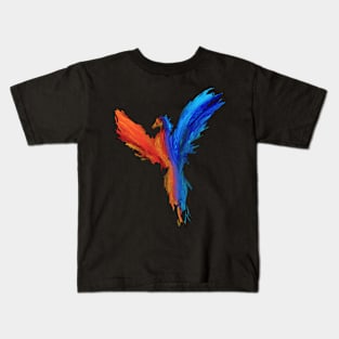 Split Dry brush phoenix Kids T-Shirt